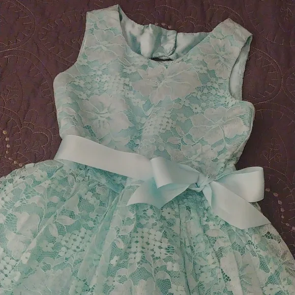 Toddler girl teal dress size 8 - Picture 3 of 3